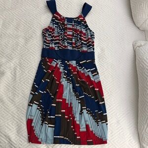 BCBGMaxAzria Multicolor Geometric Dress
